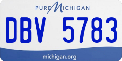 MI license plate DBV5783