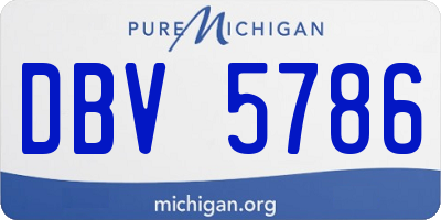 MI license plate DBV5786