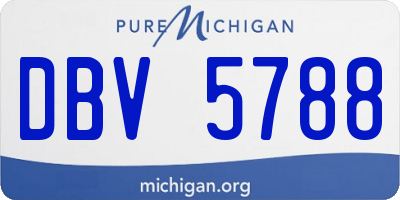MI license plate DBV5788