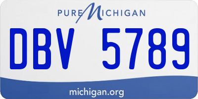 MI license plate DBV5789