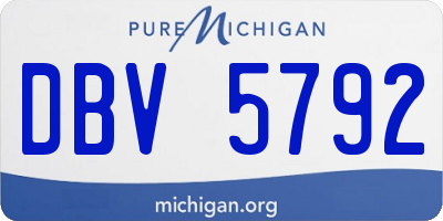 MI license plate DBV5792