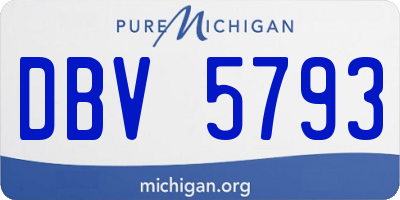 MI license plate DBV5793