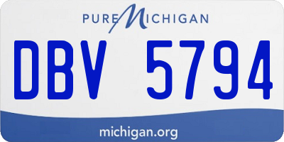 MI license plate DBV5794