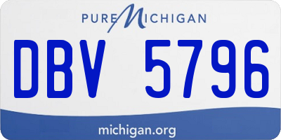 MI license plate DBV5796
