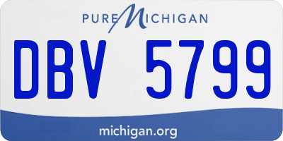 MI license plate DBV5799