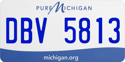 MI license plate DBV5813