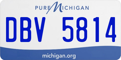 MI license plate DBV5814