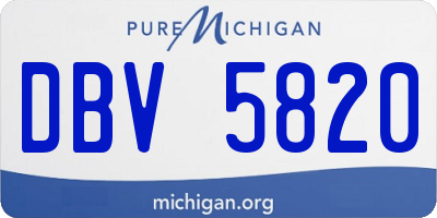 MI license plate DBV5820