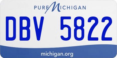 MI license plate DBV5822