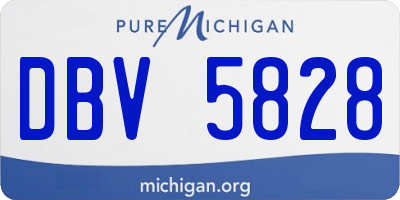 MI license plate DBV5828