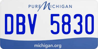 MI license plate DBV5830