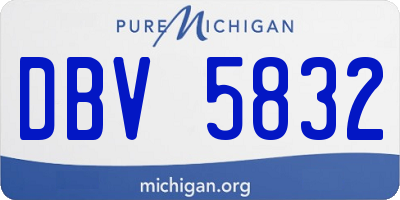 MI license plate DBV5832