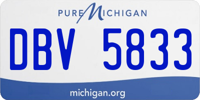 MI license plate DBV5833