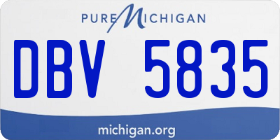 MI license plate DBV5835