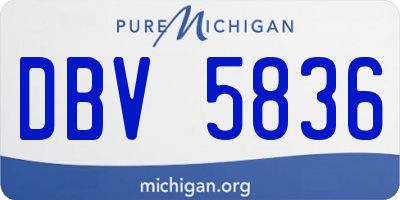 MI license plate DBV5836