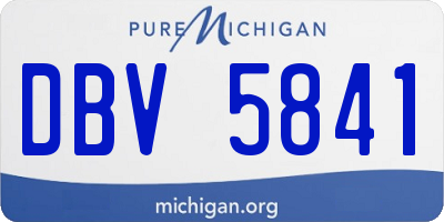 MI license plate DBV5841