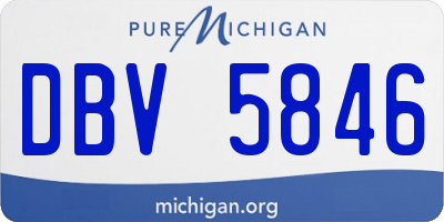 MI license plate DBV5846