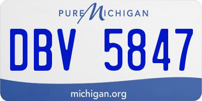 MI license plate DBV5847