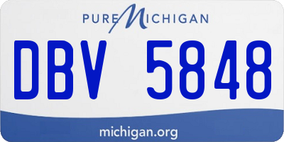 MI license plate DBV5848