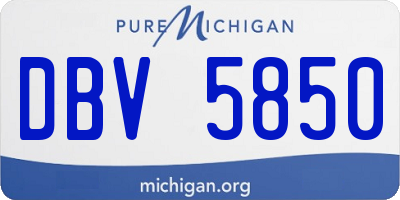 MI license plate DBV5850