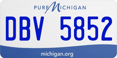 MI license plate DBV5852