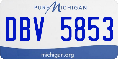 MI license plate DBV5853