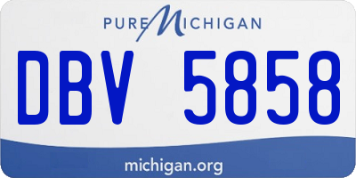 MI license plate DBV5858