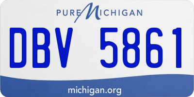 MI license plate DBV5861