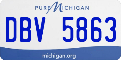 MI license plate DBV5863
