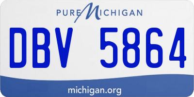 MI license plate DBV5864