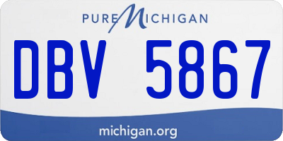 MI license plate DBV5867