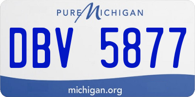 MI license plate DBV5877