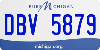 MI license plate DBV5879