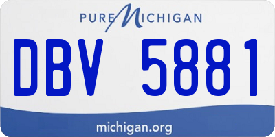 MI license plate DBV5881