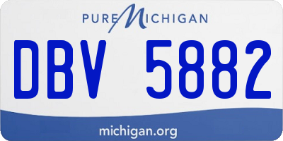 MI license plate DBV5882