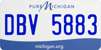 MI license plate DBV5883