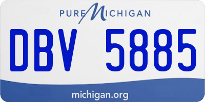 MI license plate DBV5885