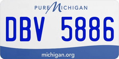 MI license plate DBV5886