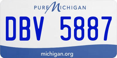 MI license plate DBV5887