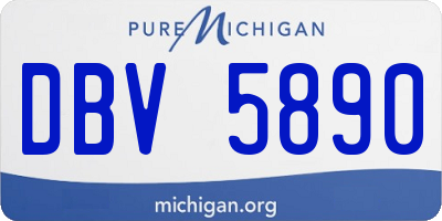MI license plate DBV5890