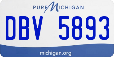 MI license plate DBV5893