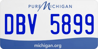 MI license plate DBV5899