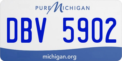 MI license plate DBV5902