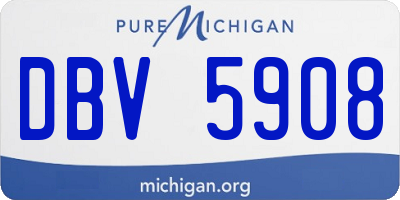 MI license plate DBV5908