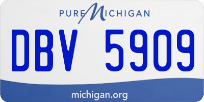 MI license plate DBV5909