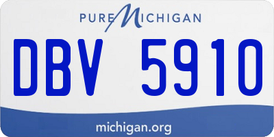 MI license plate DBV5910