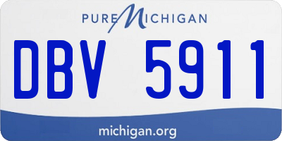 MI license plate DBV5911