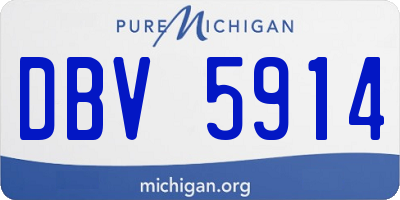 MI license plate DBV5914