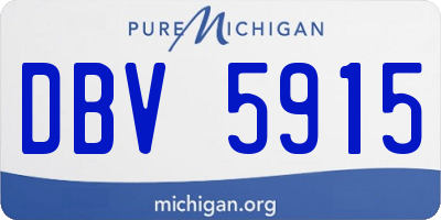 MI license plate DBV5915