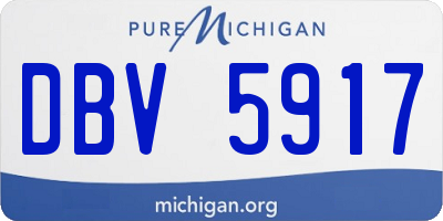 MI license plate DBV5917